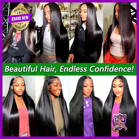 4 Straight Brazilian Virgin Hair Bundles 18-24 Inch 12A Quick Weave